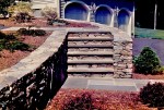 Stone wall and steps.