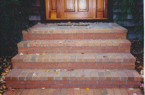 Brick steps.