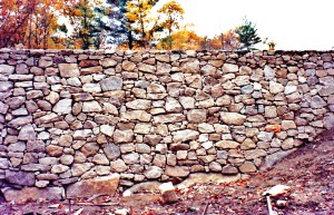 Stone wall.